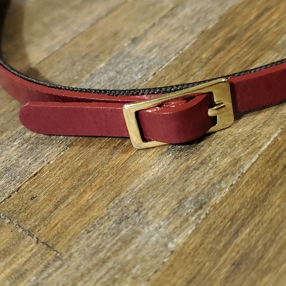 Purple Faux Leather Hair Band with Buckle Detail - Picture 2 of 5